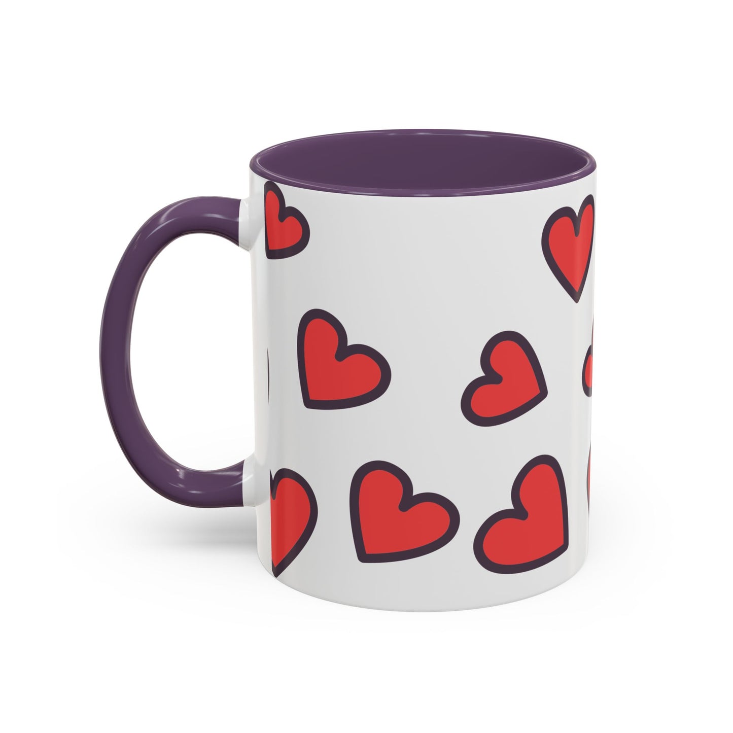 Hearts Accent Coffee Mug - Perfect Gift for Dog Lovers