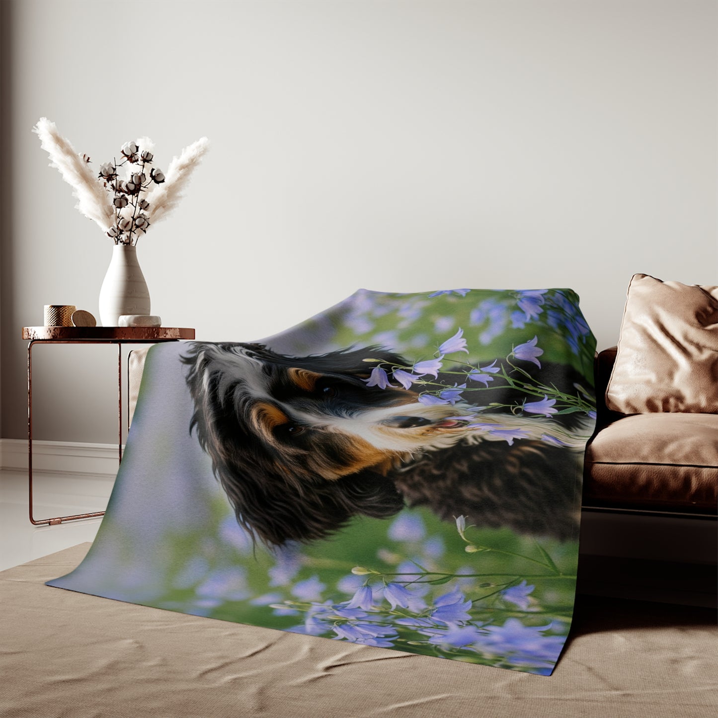Bernedoodle Sweatshirt Blanket