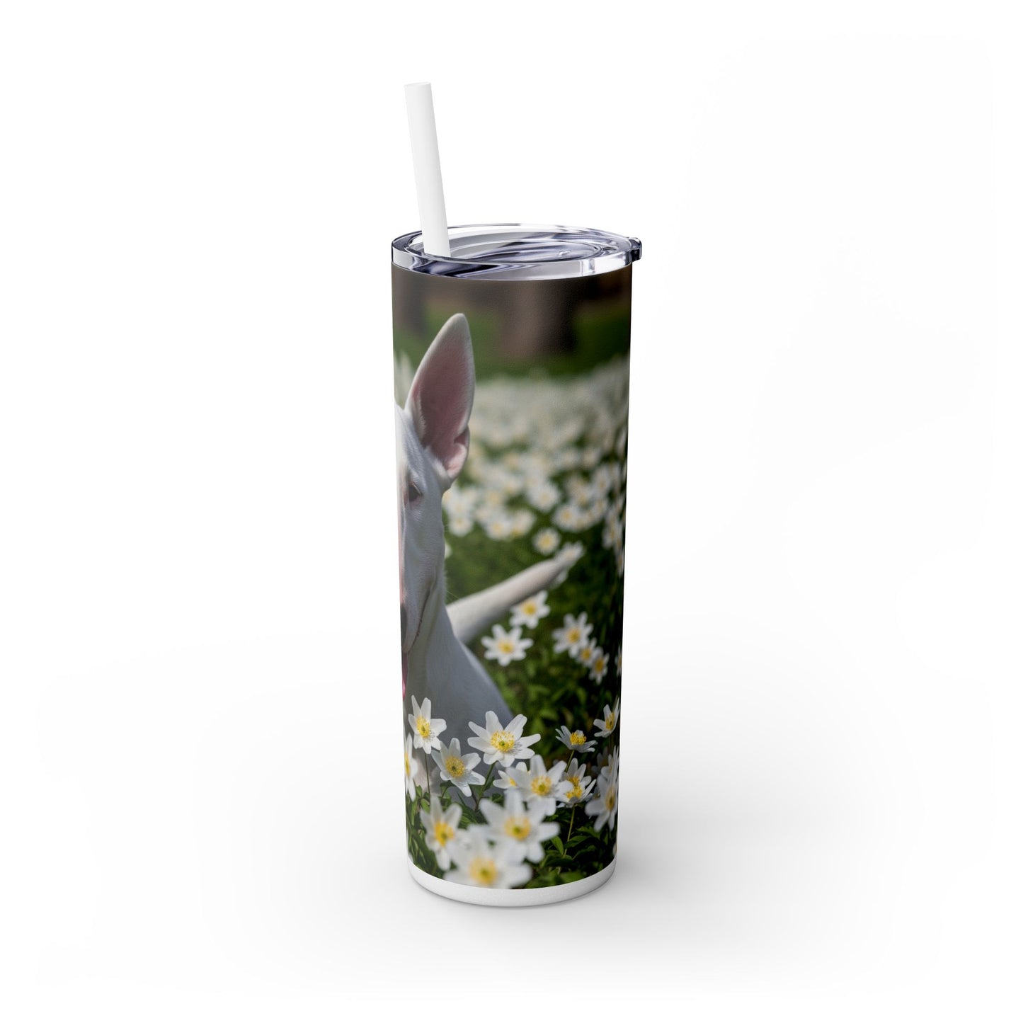 Bull Terrier Tumbler with Straw, 20oz