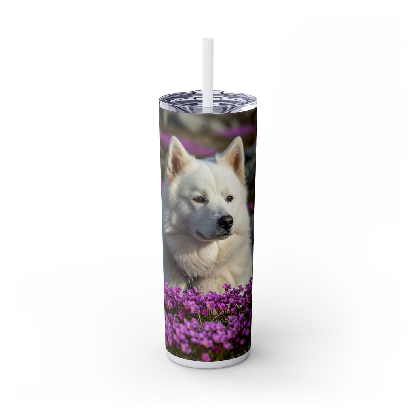 Canadian Eskimo Dog Tumbler with Straw, 20oz