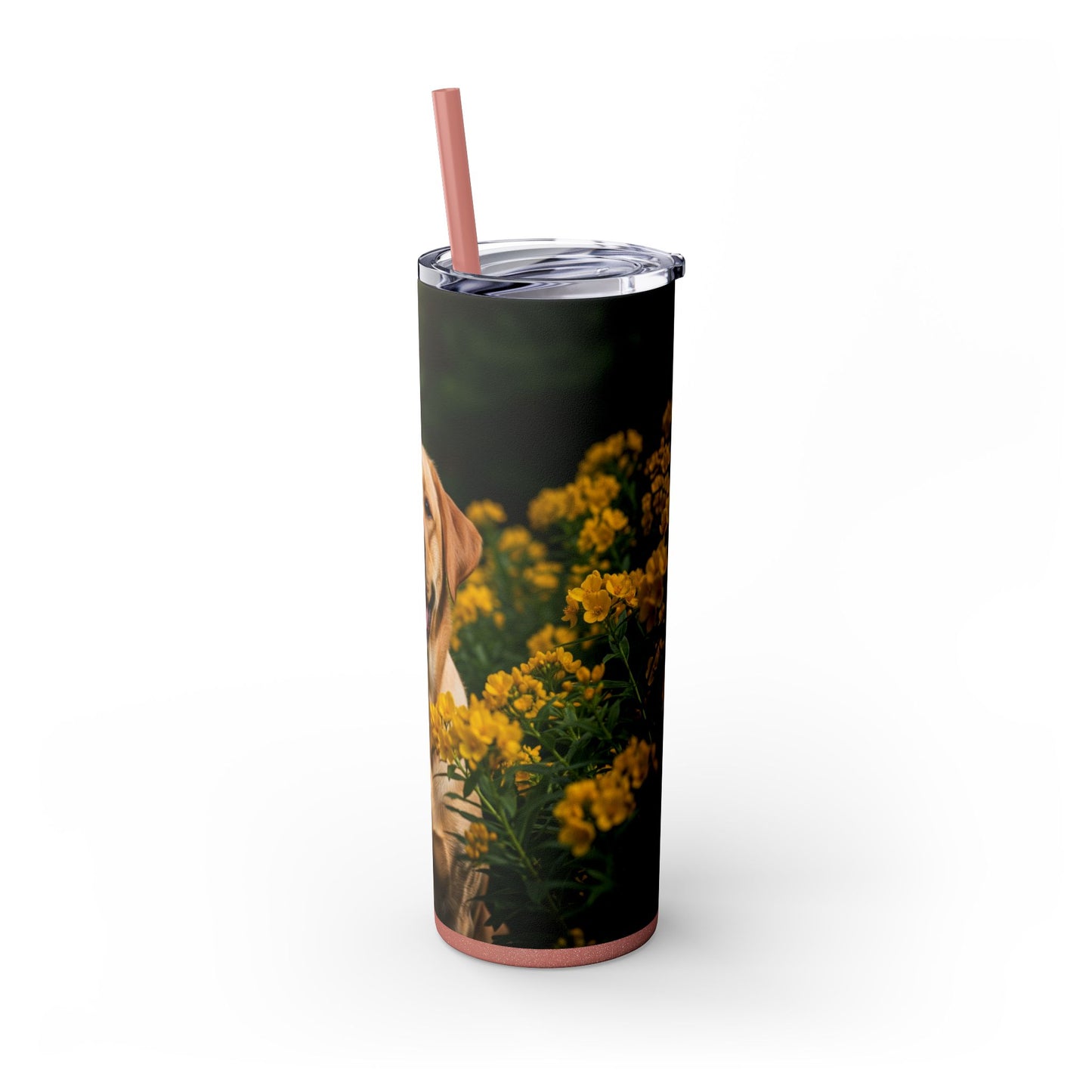 Labrador Retriever Skinny Tumbler with Straw, 20oz