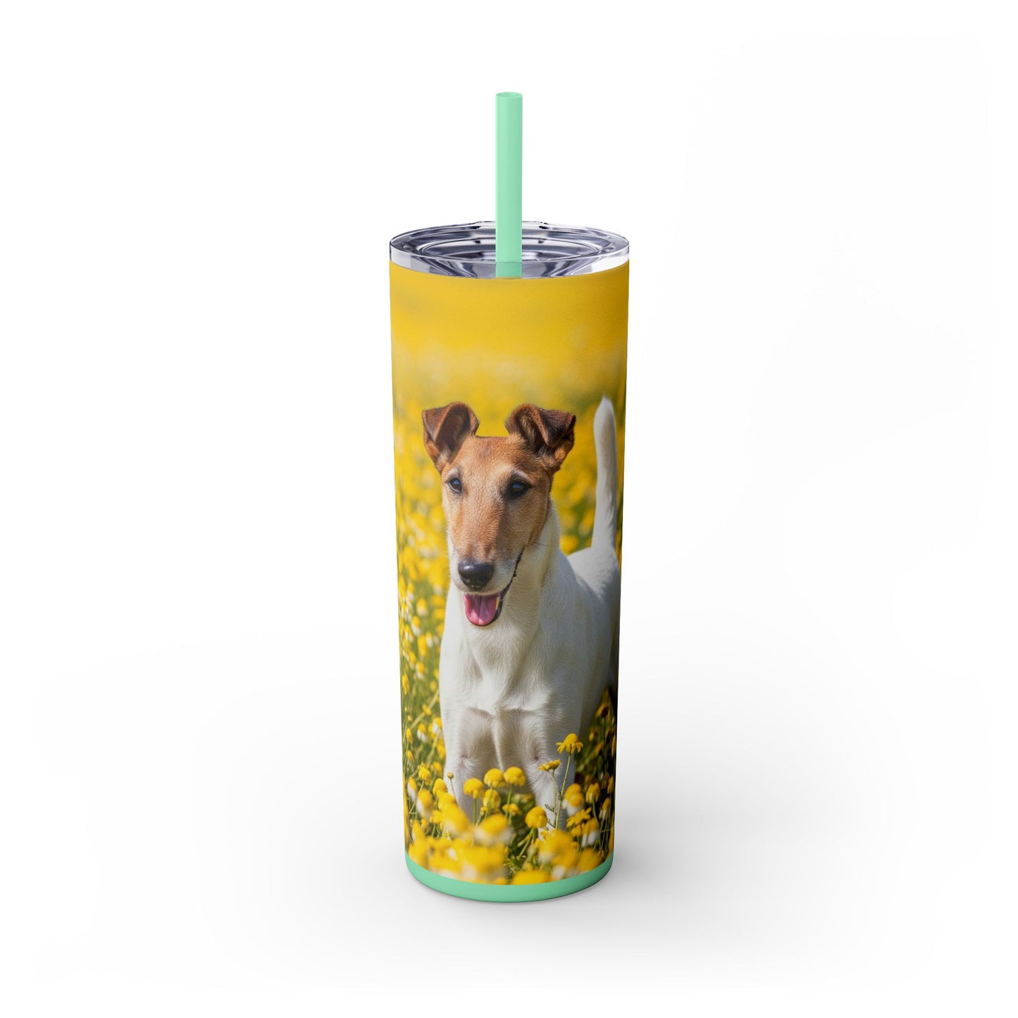 Smooth Fox Terrier Tumbler with Straw, 20oz