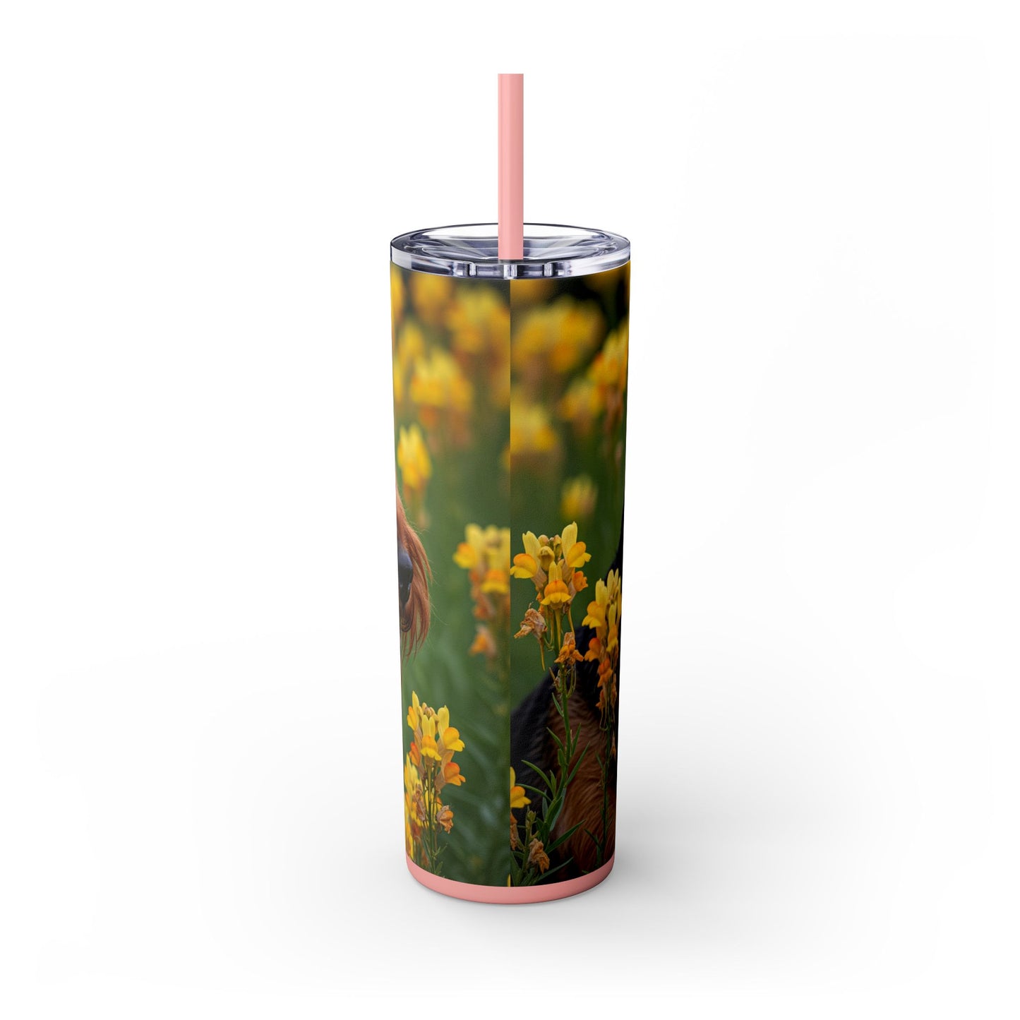 Welsh Terrier Skinny Tumbler with Straw, 20oz