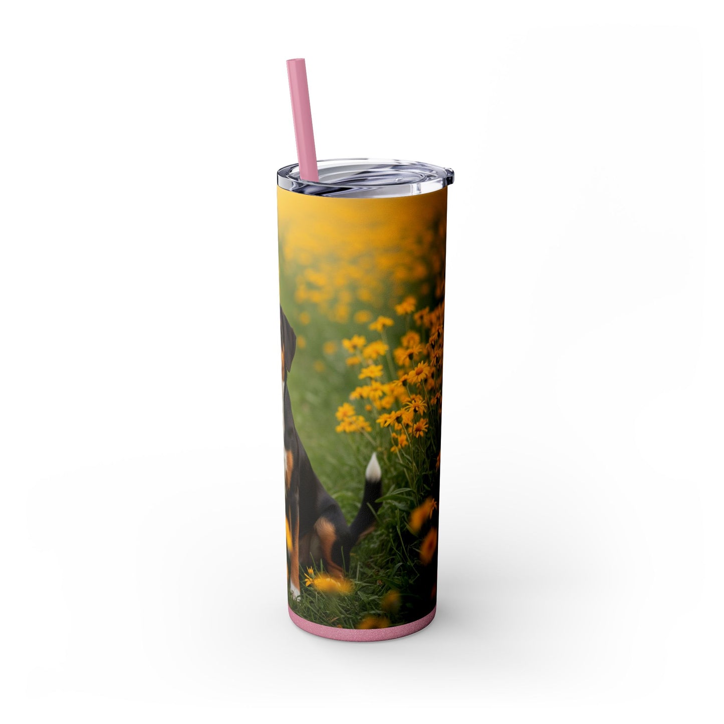 Entlebucher Mountain Dog Skinny Tumbler with Straw, 20oz