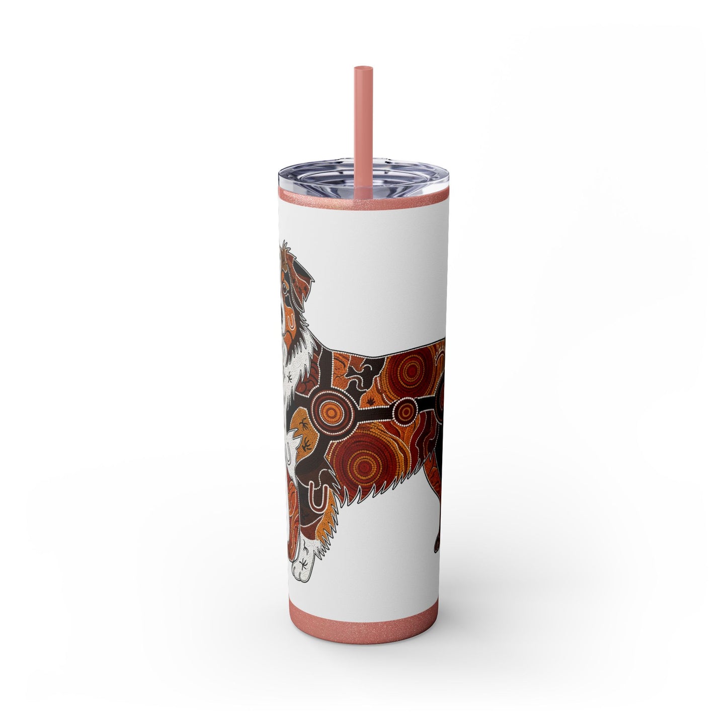 Australian Shepherd Skinny Tumbler with Straw, 20oz