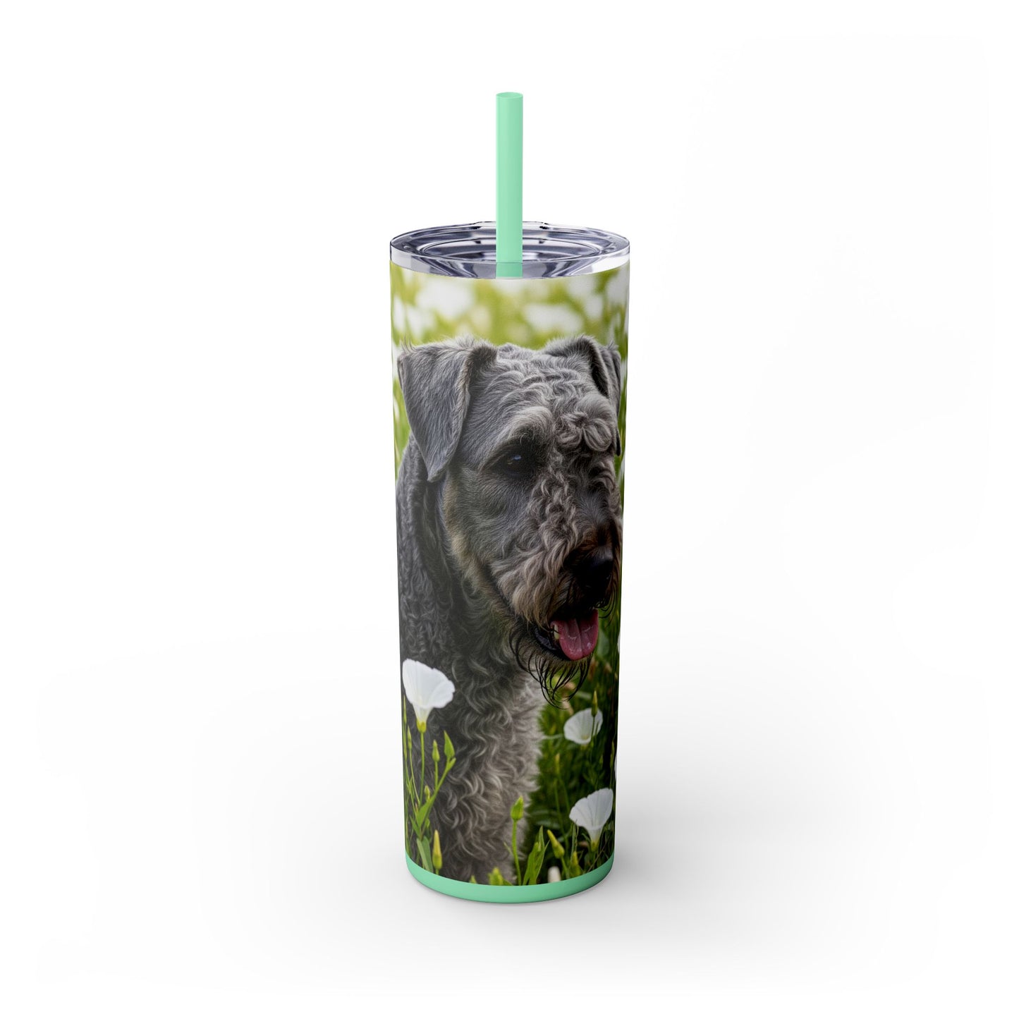 Kerry Blue Terrier Tumbler with Straw, 20oz
