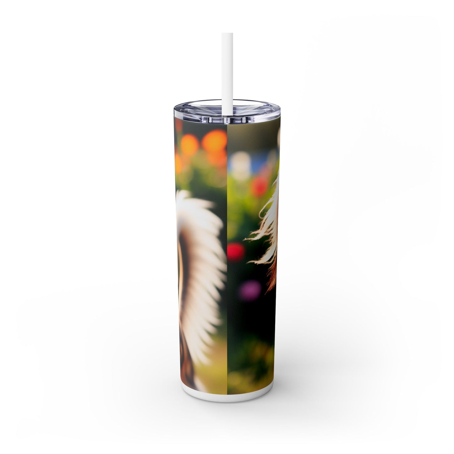 Saluki Skinny Tumbler with Straw, 20oz