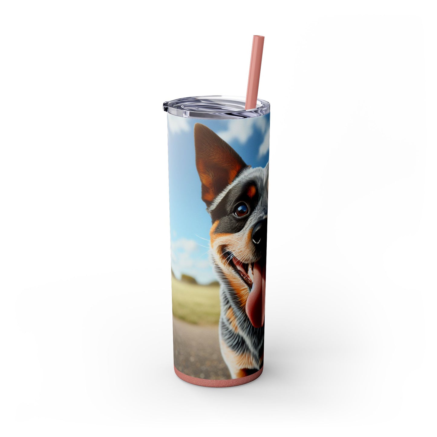 Australian Stumpy Tail Cattle Dog Tumbler with Straw, 20oz