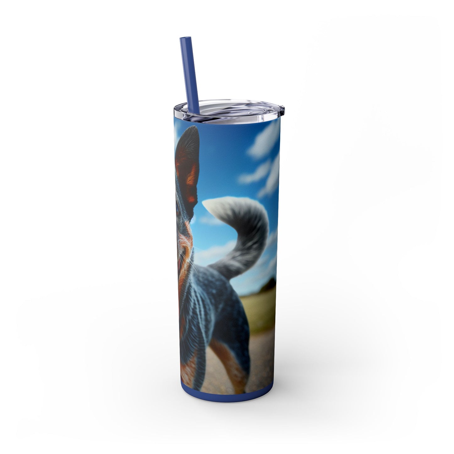 Australian Stumpy Tail Cattle Dog Tumbler with Straw, 20oz