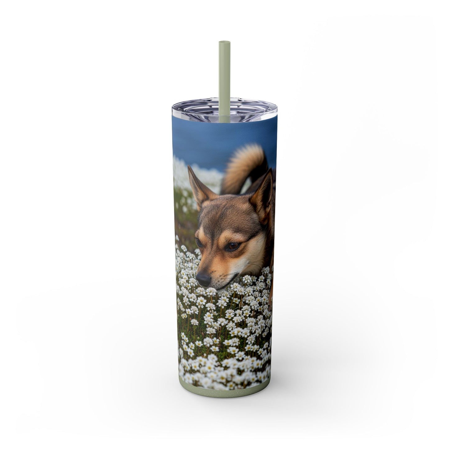 Norwegian Lundehund Tumbler with Straw, 20oz