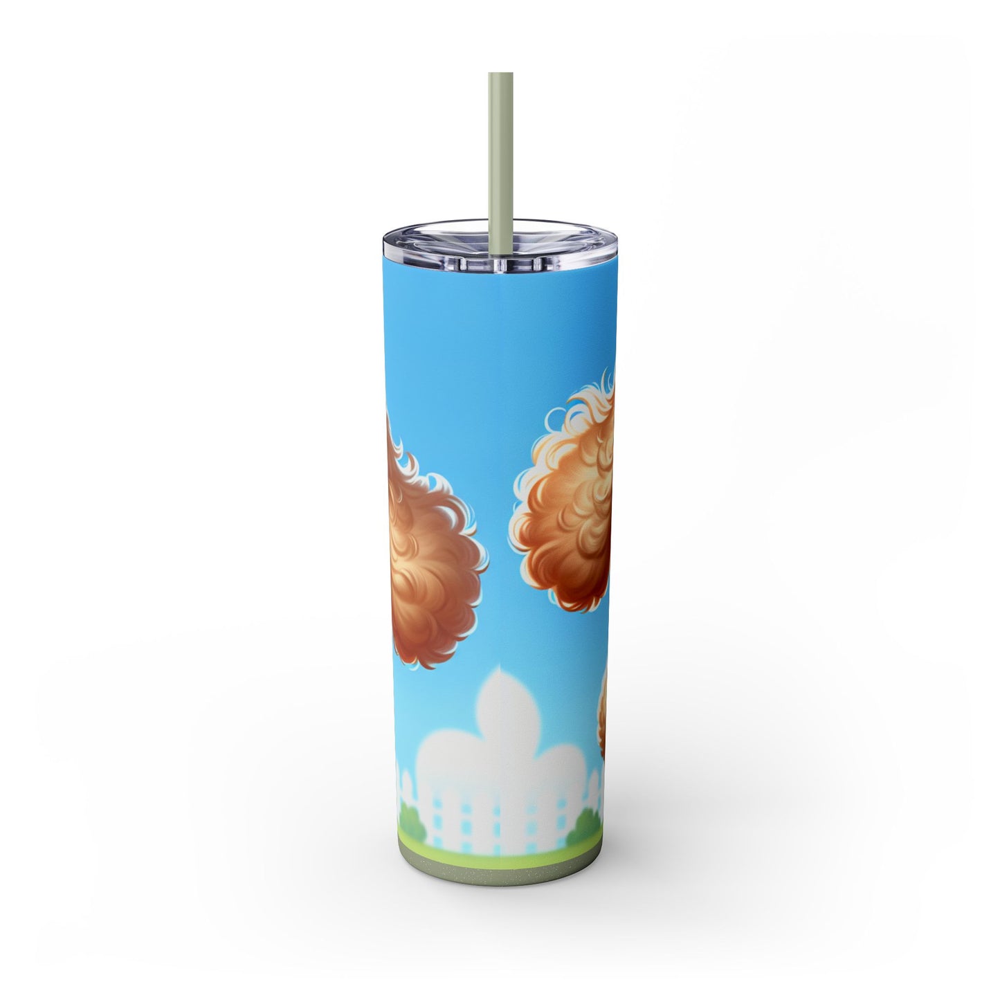 Miniature Poodle Tumbler with Straw, 20oz