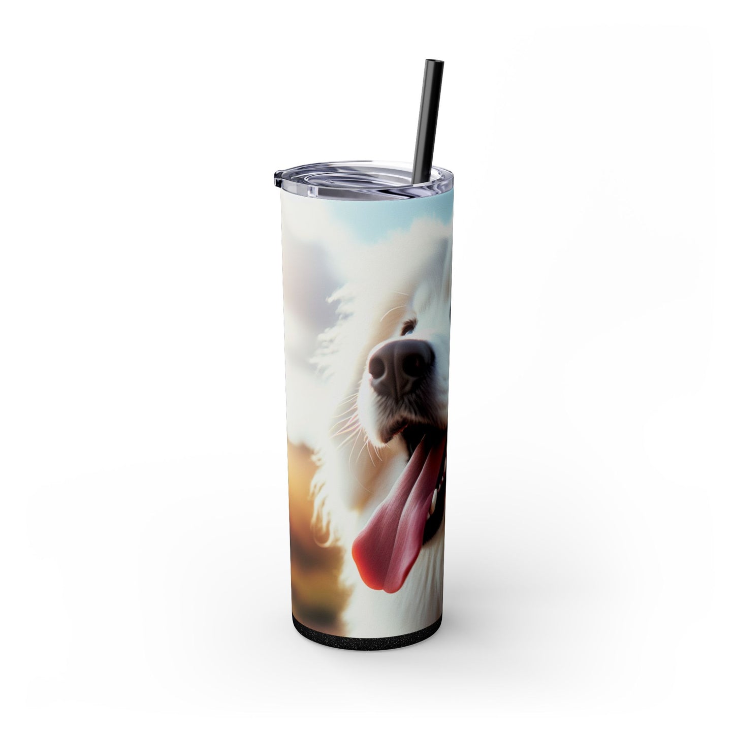 Pyrenean Mountain Dog Skinny Tumbler with Straw, 20oz