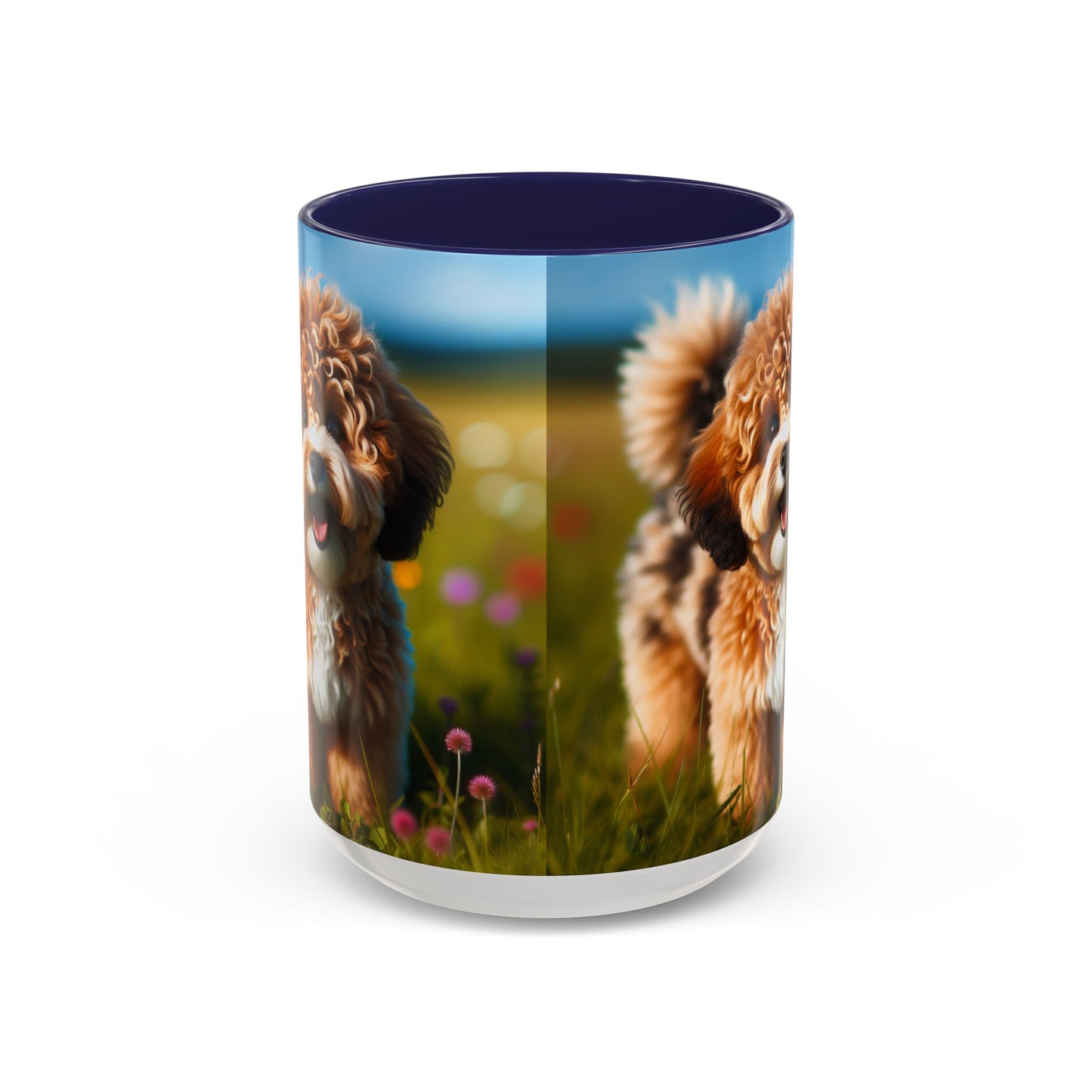 Russkaya Tsvetnaya Bolonka Accent Coffee Mug - Perfect Gift for Dog Lovers