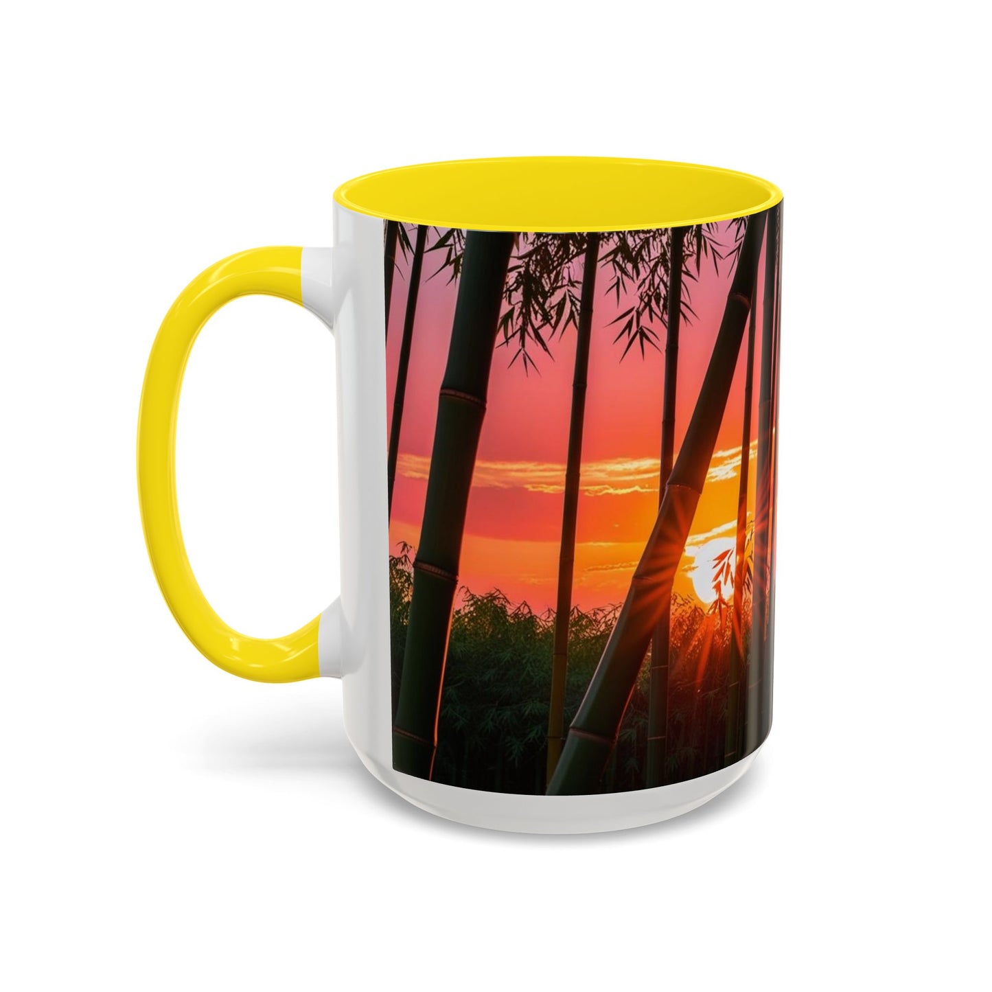 Bamboo Forest Sunrise Accent Coffee Mug - Perfect Gift for Dog Lovers