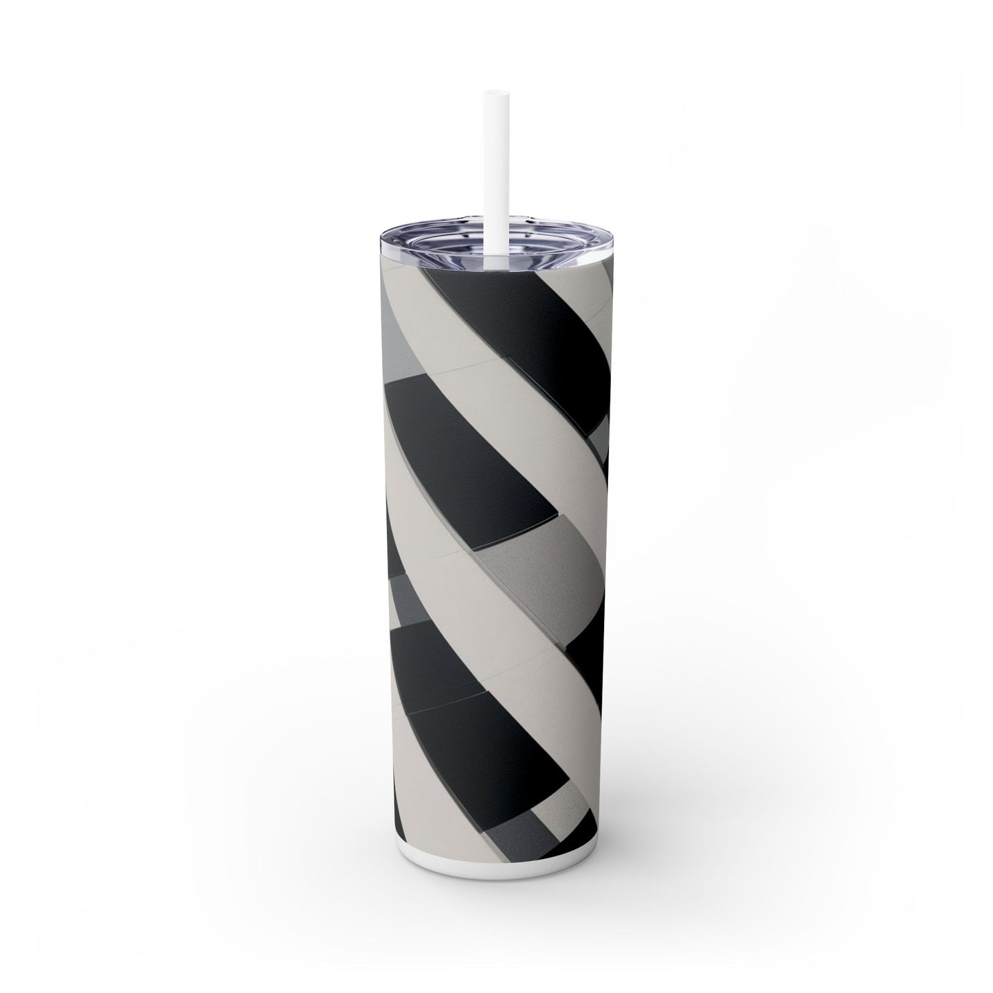 Optical Illusion Skinny Tumbler with Straw, 20oz