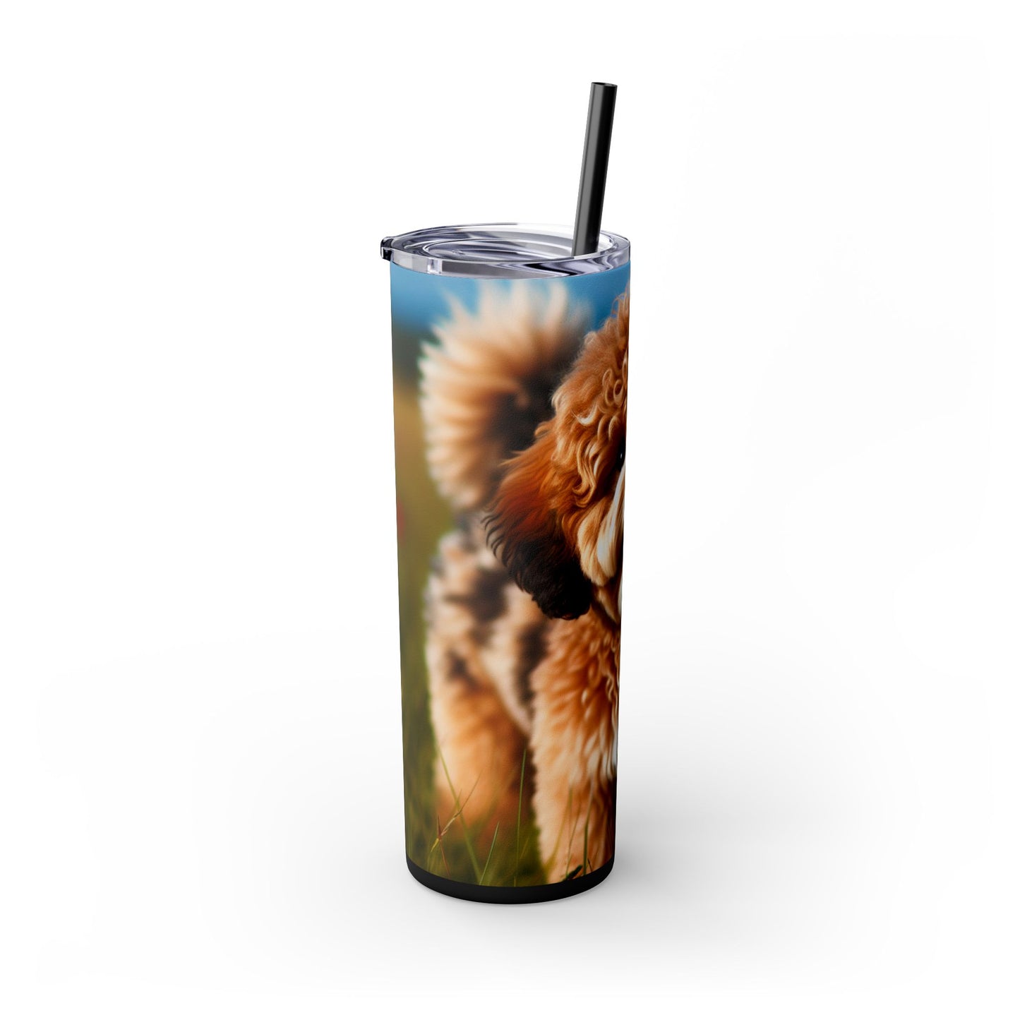 Russkaya Tsvetnaya Bolonka Tumbler with Straw, 20oz