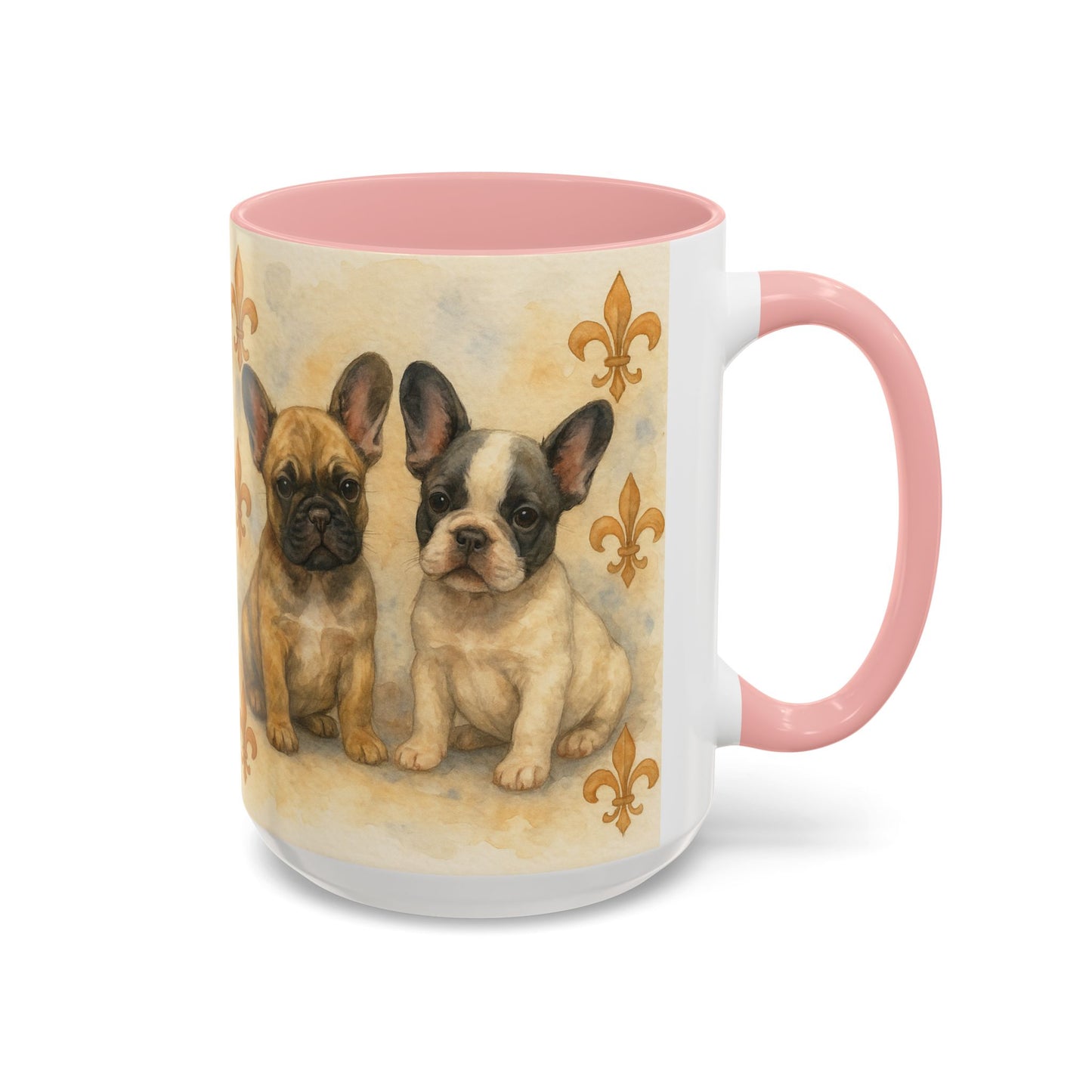 French Bulldog puppies Accent Coffee Mug - Perfect Gift for Dog Lovers