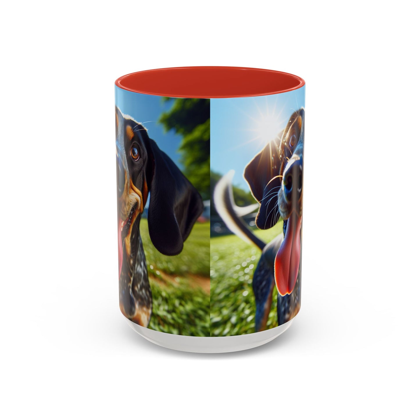Bluetick Coonhound Accent Coffee Mug - Perfect Gift for Dog Lovers