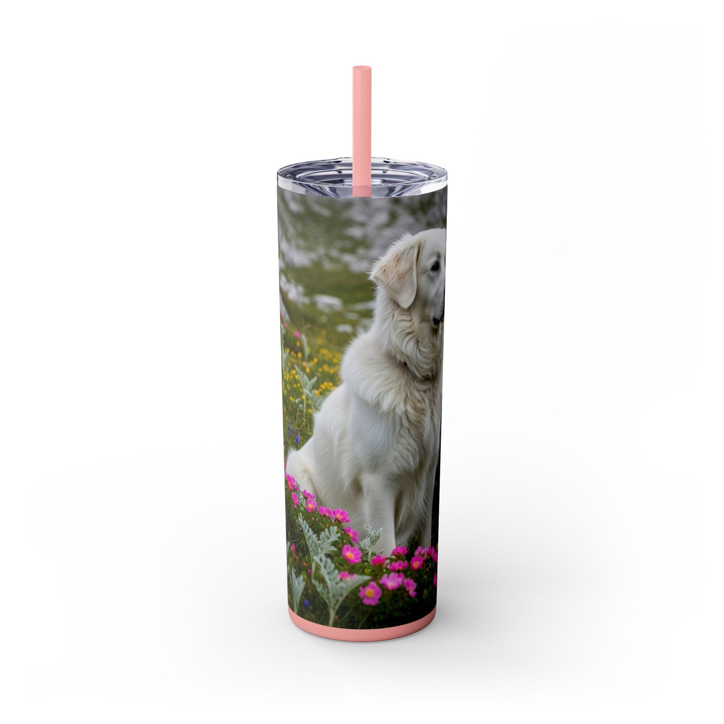 Slovensky Cuvac Tumbler with Straw, 20oz