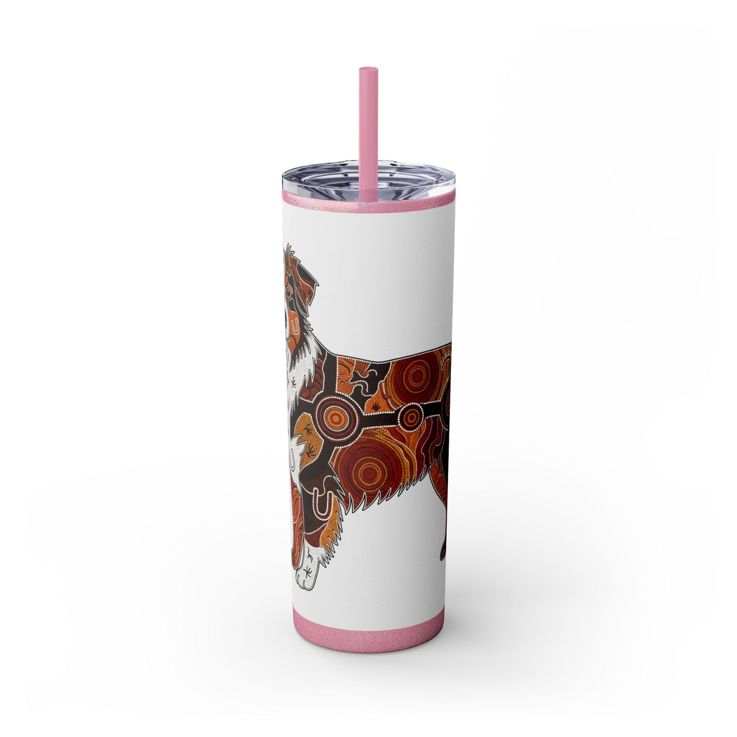 Australian Shepherd Skinny Tumbler with Straw, 20oz