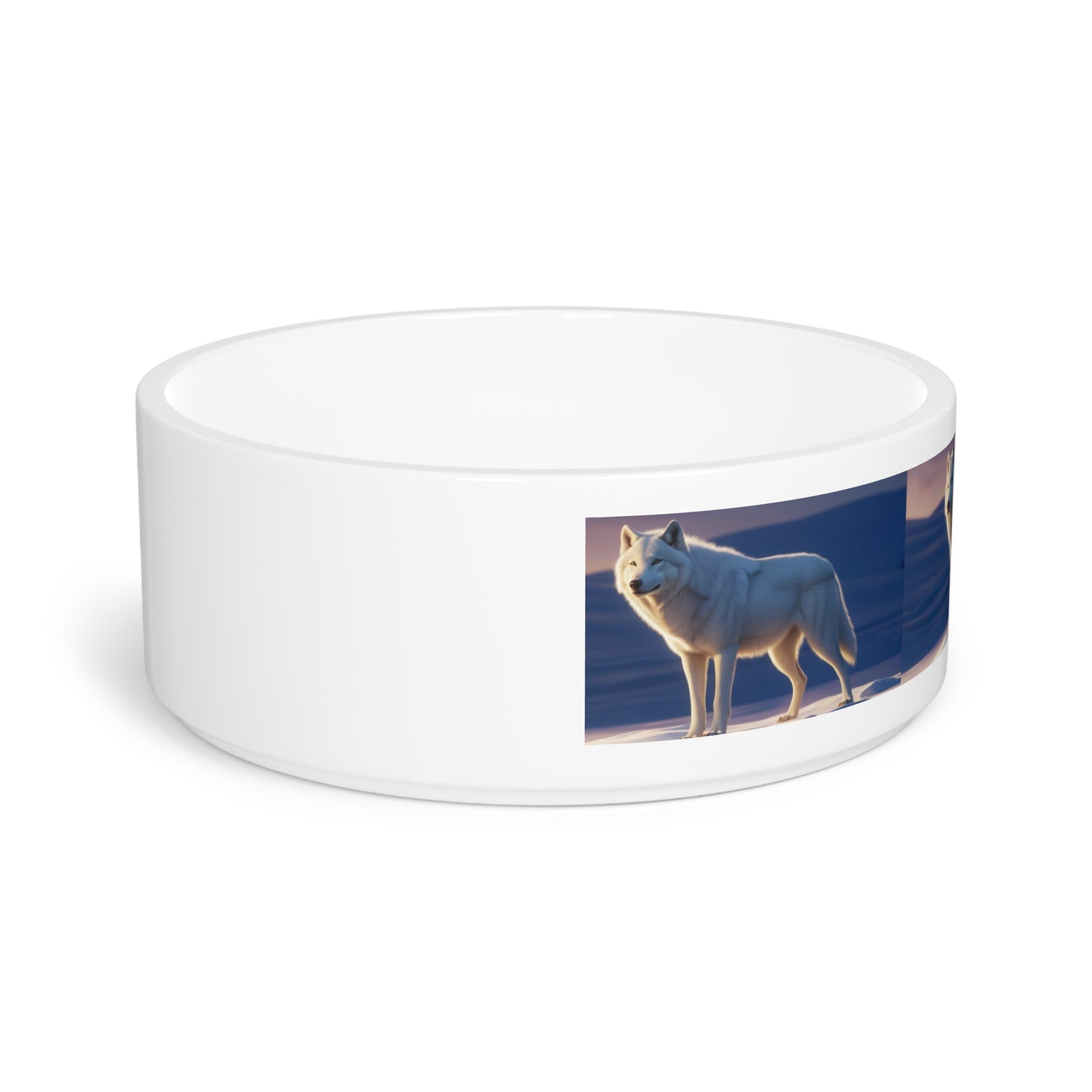 White Wolf Pet Bowl