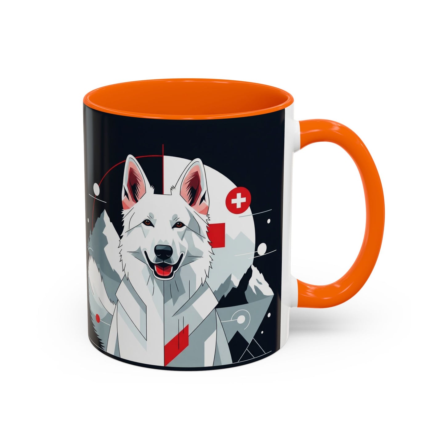 White Swiss Shepherd Dog Accent Coffee Mug - Perfect Gift for Dog Lovers