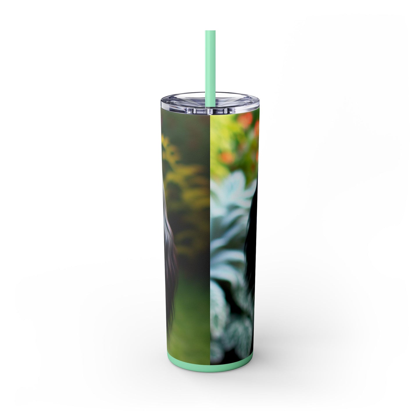 Blue Picardy Spaniel Tumbler with Straw, 20oz