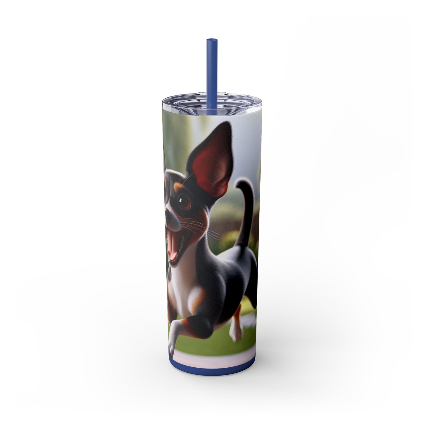 Rat Terrier Tumbler with Straw, 20oz