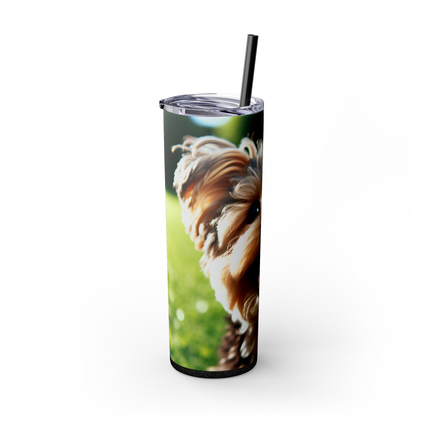 Yorkiepoo Tumbler with Straw, 20oz