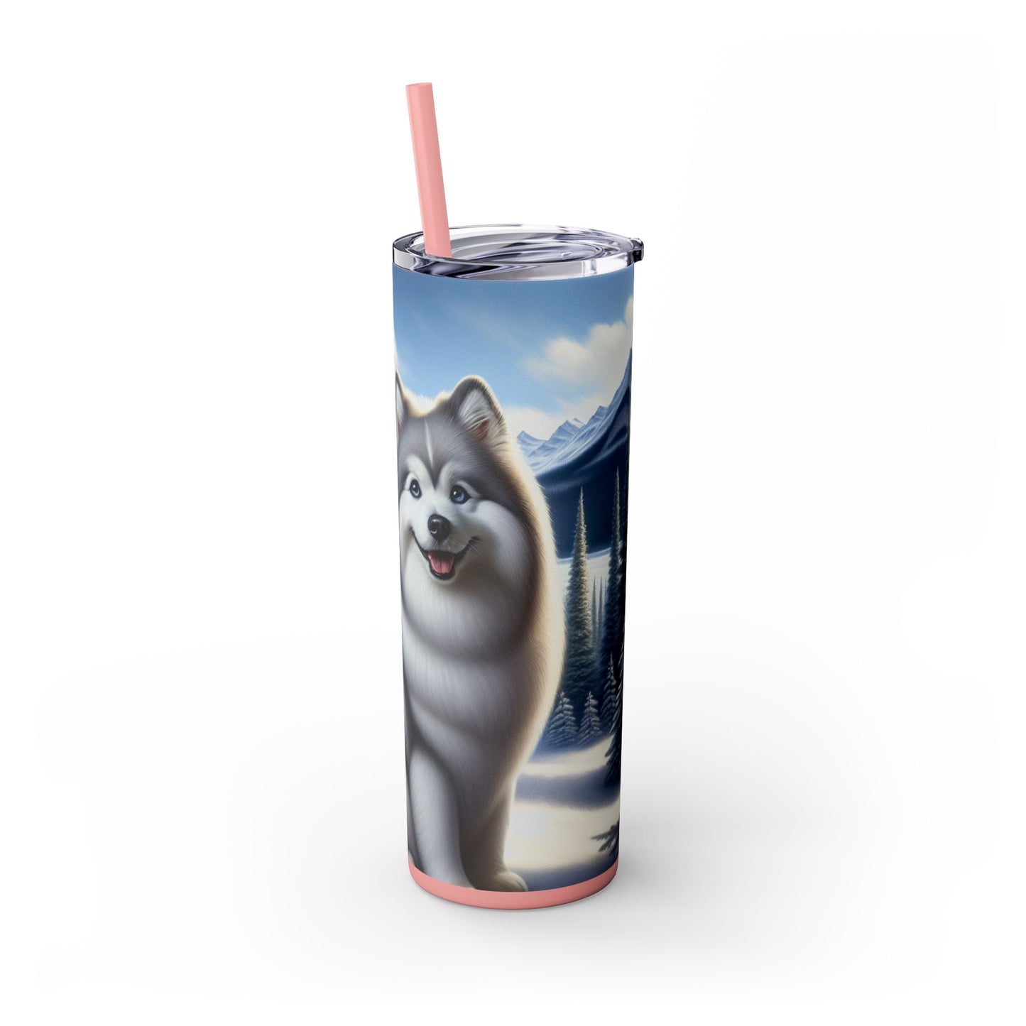 Canadian Eskimo Dog Tumbler with Straw, 20oz
