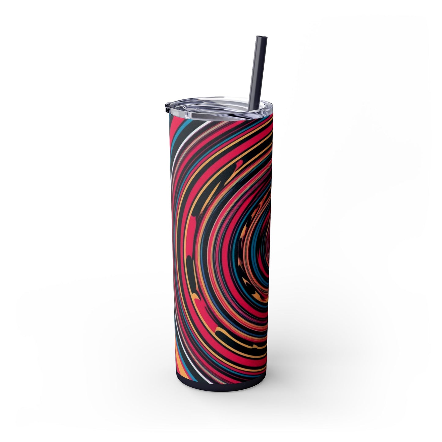 Optical Illusion Skinny Tumbler with Straw, 20oz