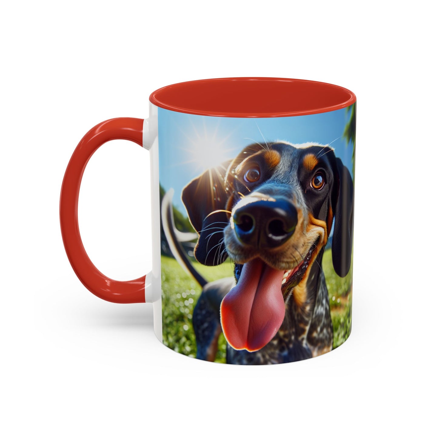 Bluetick Coonhound Accent Coffee Mug - Perfect Gift for Dog Lovers