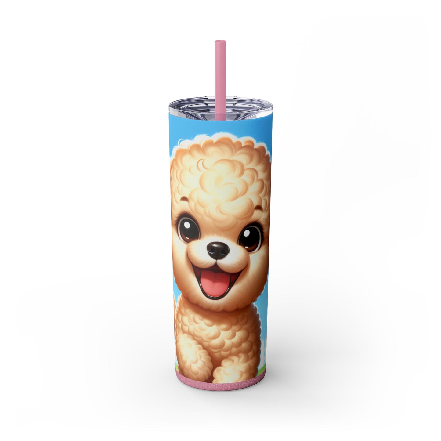 Miniature Poodle Tumbler with Straw, 20oz