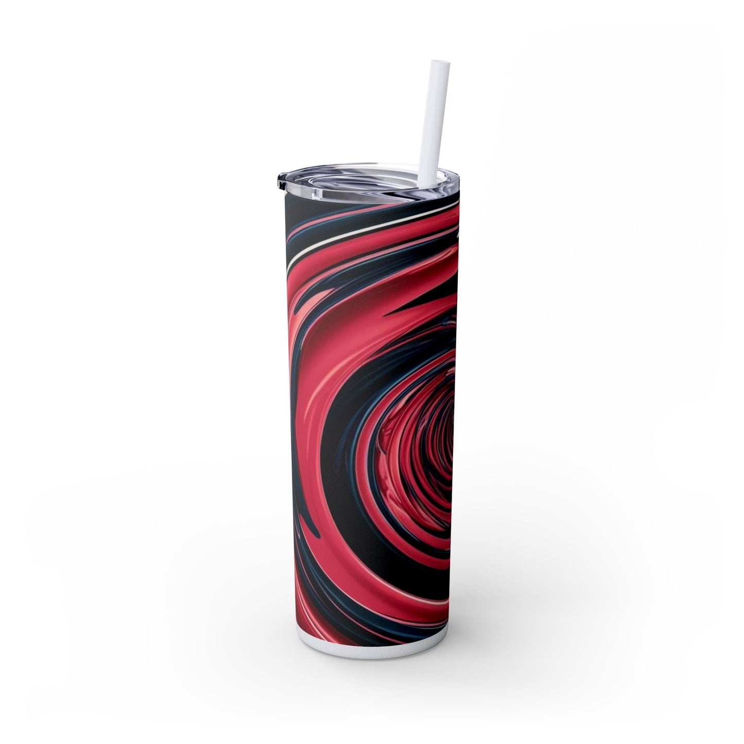 Optical Illusion Skinny Tumbler with Straw, 20oz