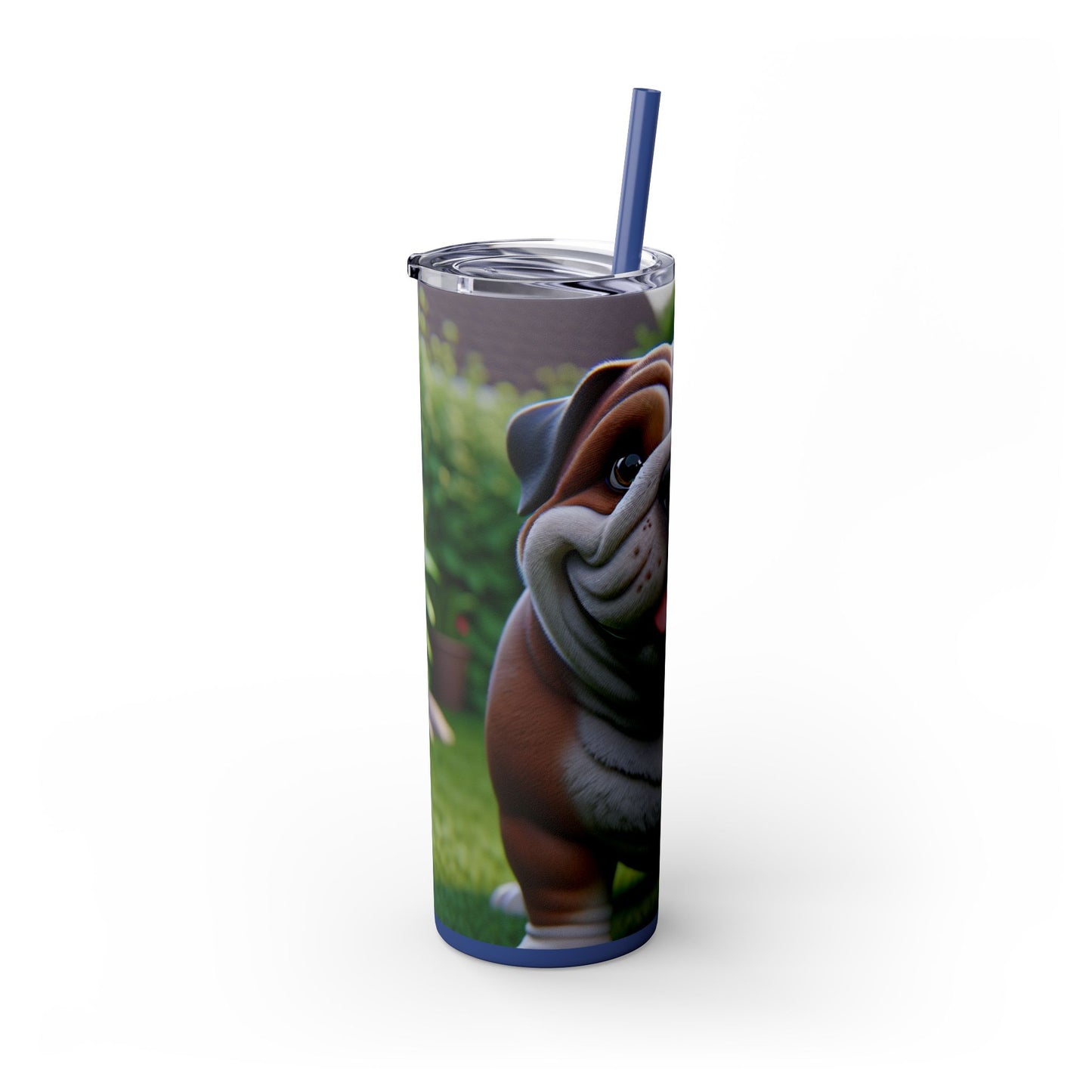Olde English Bulldogge Tumbler with Straw, 20oz