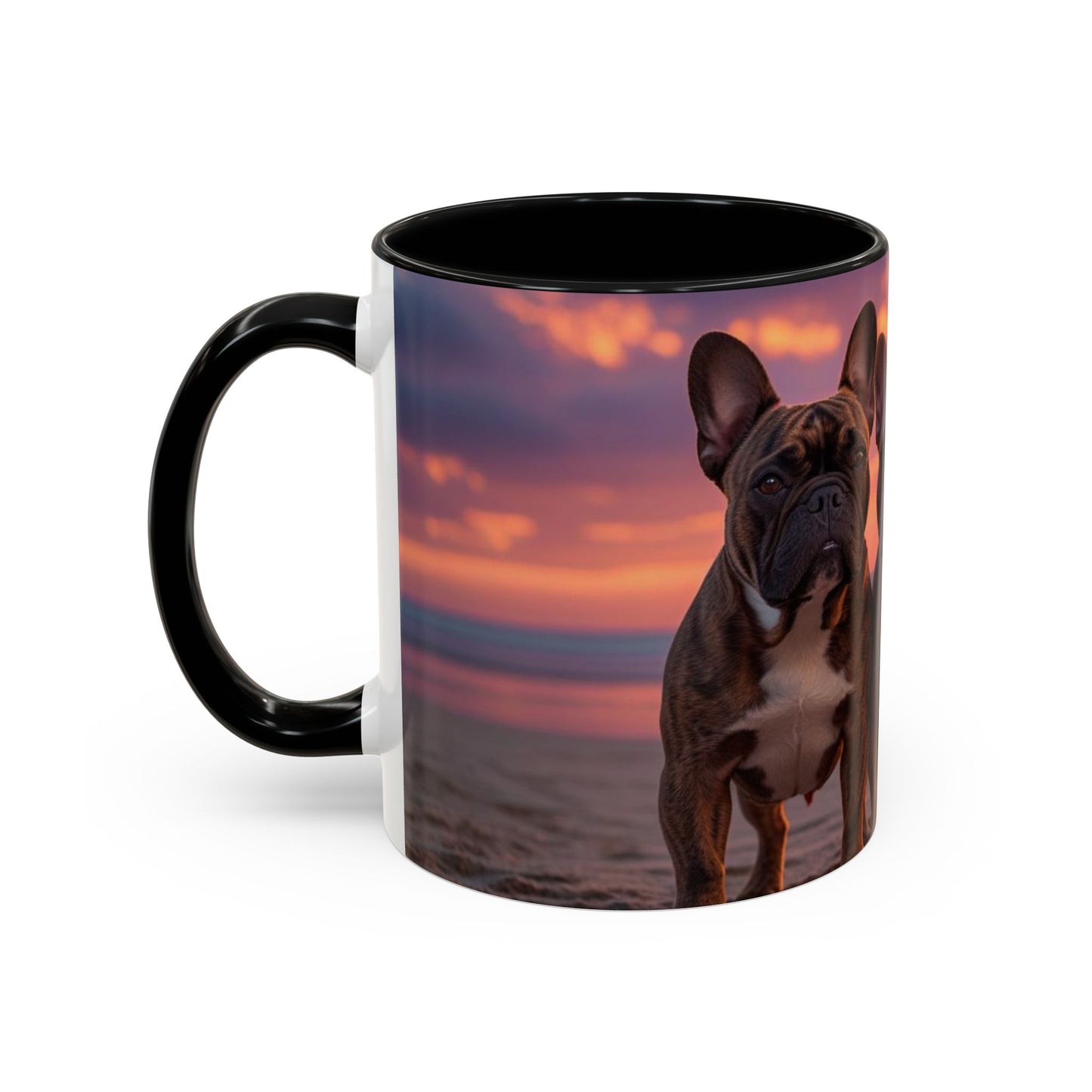 French Bulldog Love Accent Coffee Mug - Perfect Gift for Dog Lovers