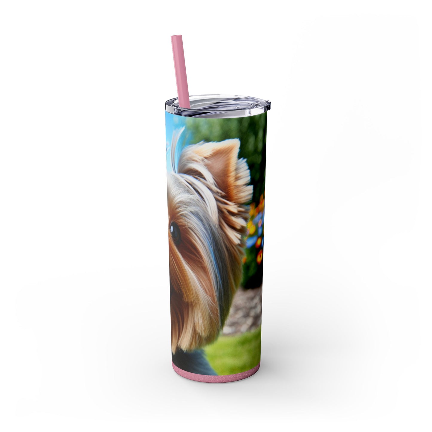 Australian Silky Terrier Tumbler with Straw, 20oz