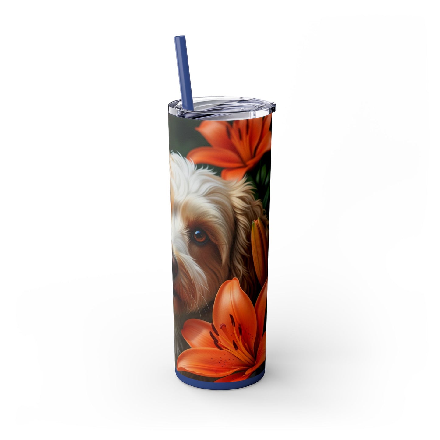 Schnoodle Skinny Tumbler with Straw, 20oz