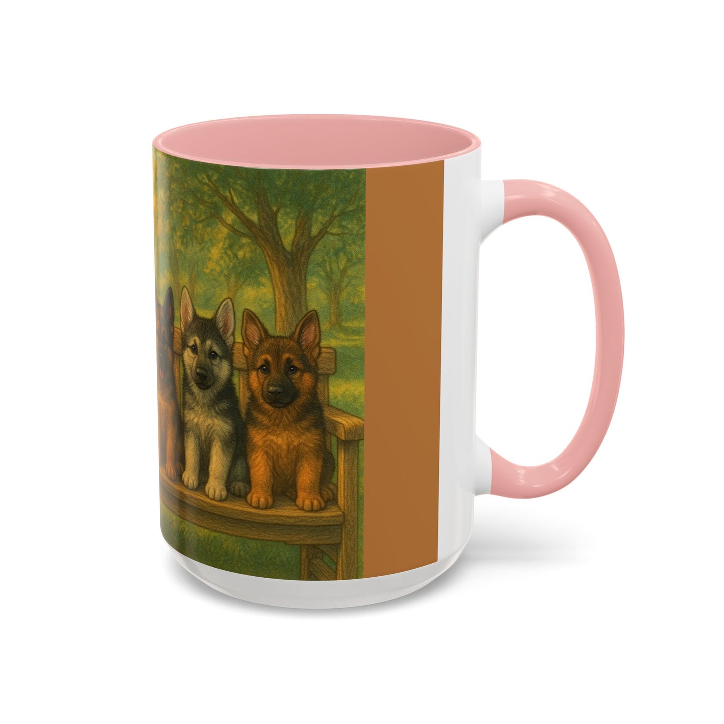 German Shepherd puppies Accent Coffee Mug - Perfect Gift for Dog Lovers