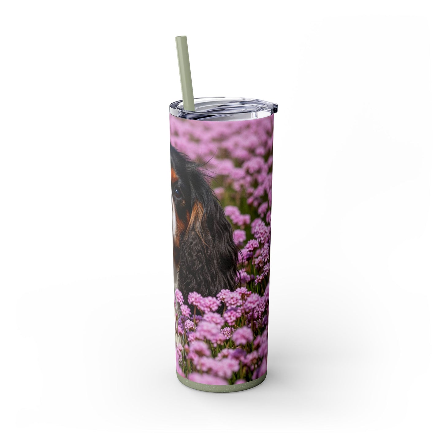 King Charles Spaniel Tumbler with Straw, 20oz