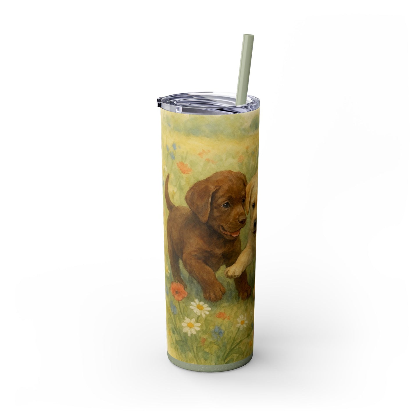 Labrador Retriever puppies Tumbler with Straw, 20oz