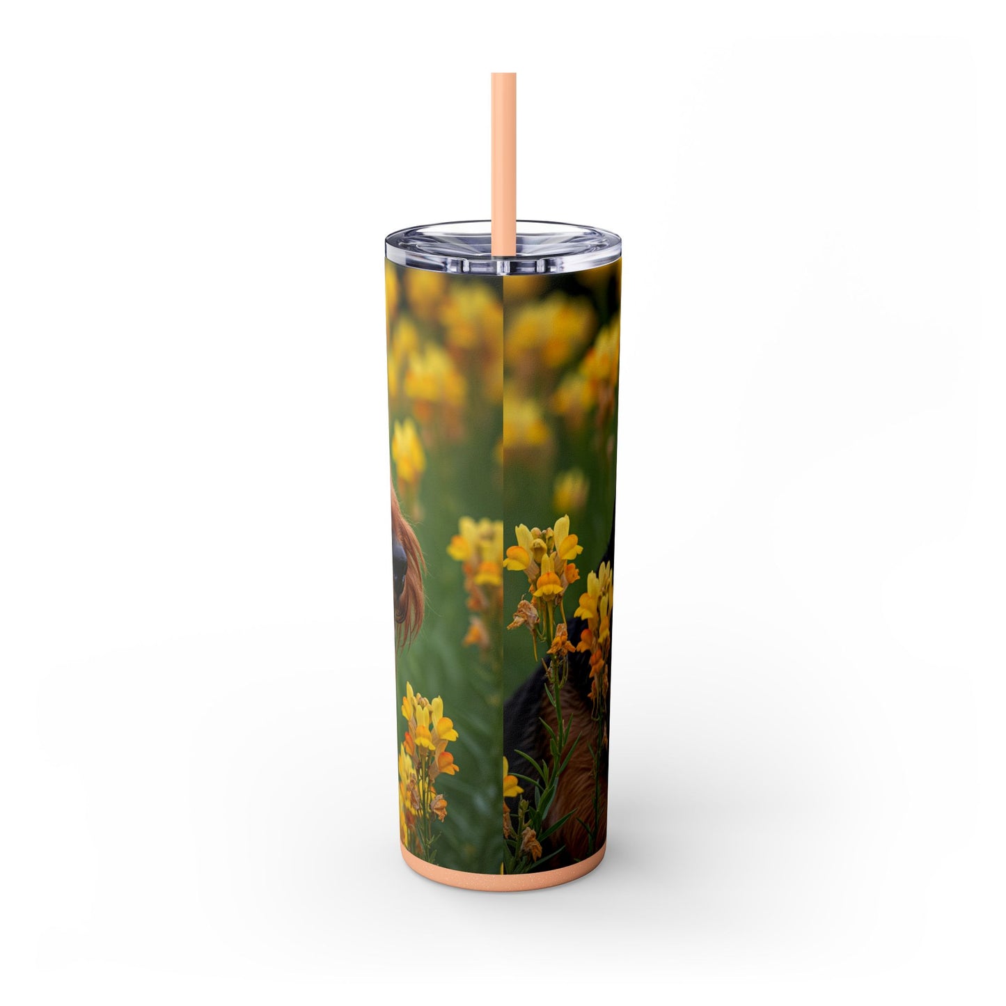 Welsh Terrier Skinny Tumbler with Straw, 20oz