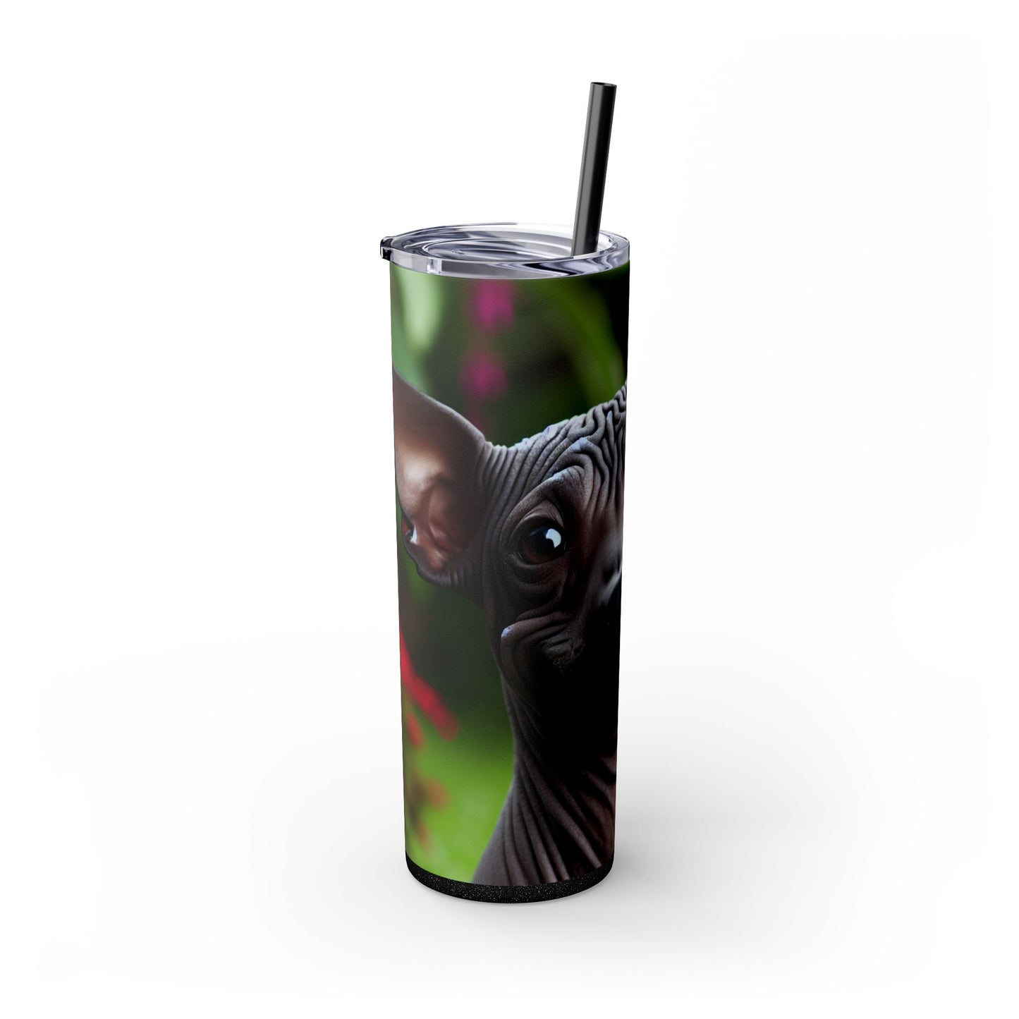 Peruvian Hairless Dog Skinny Tumbler with Straw, 20oz