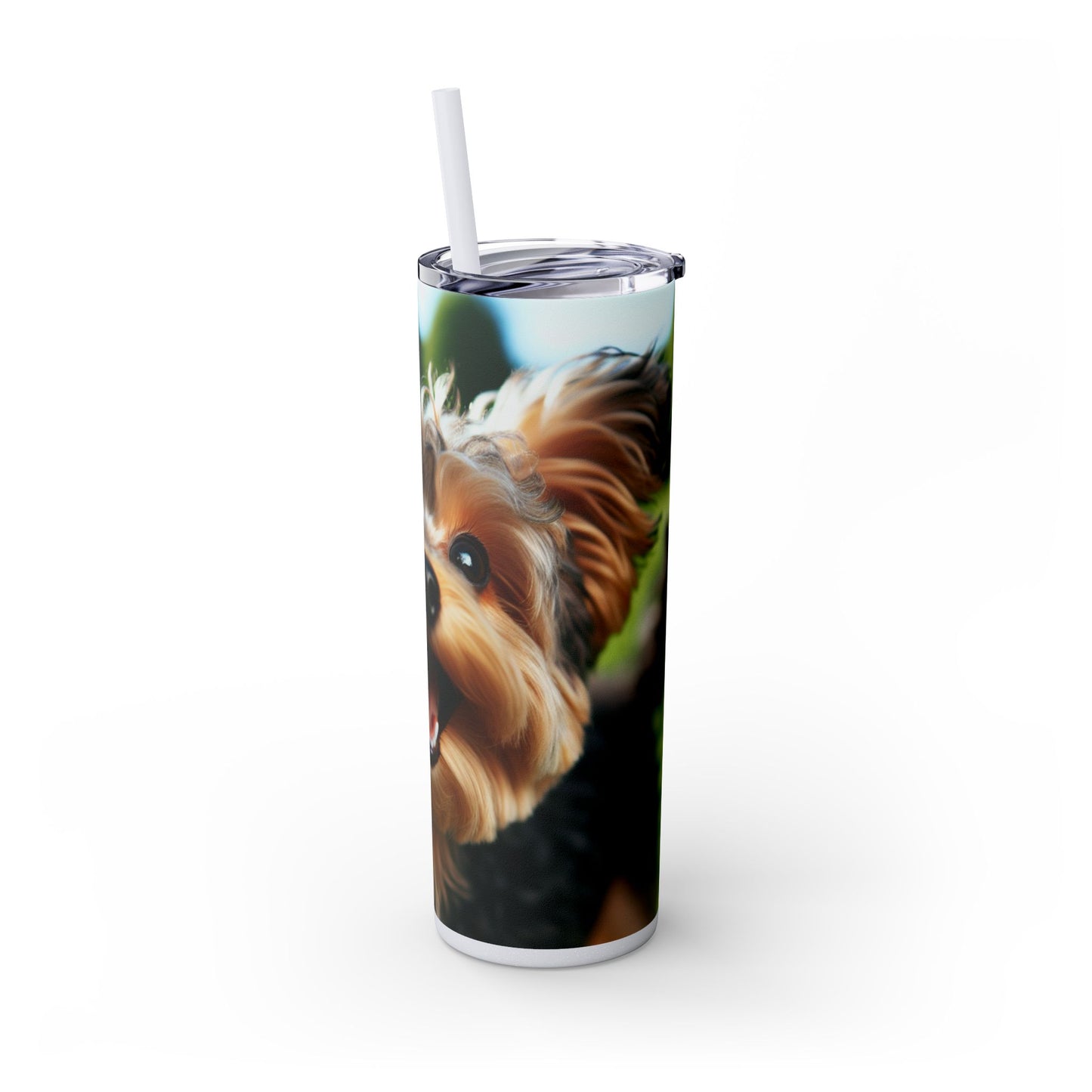 Yorkiepoo Tumbler with Straw, 20oz