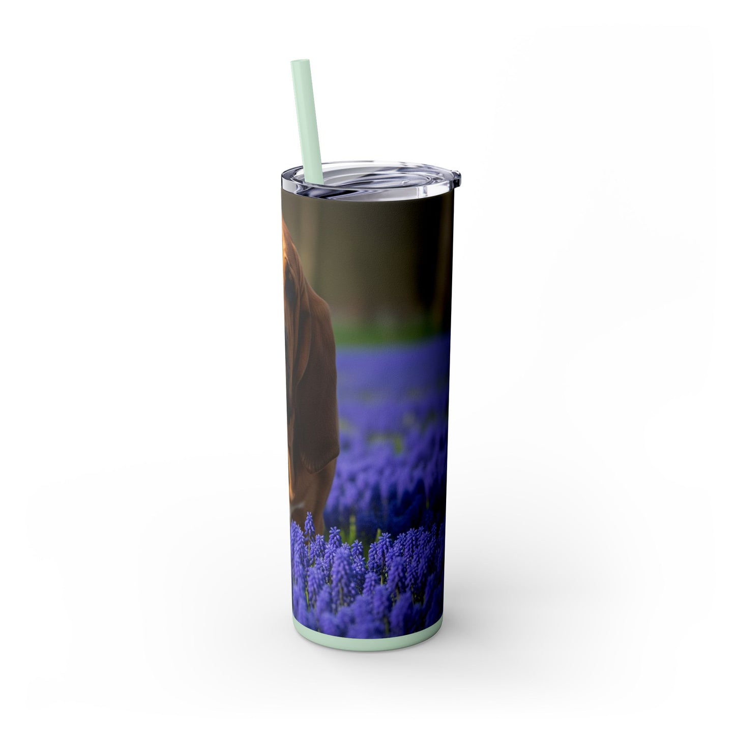 Bloodhound Skinny Tumbler with Straw, 20oz