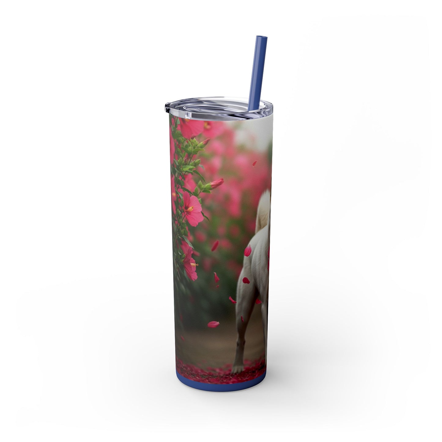 Korean Jindo Dog Tumbler with Straw, 20oz
