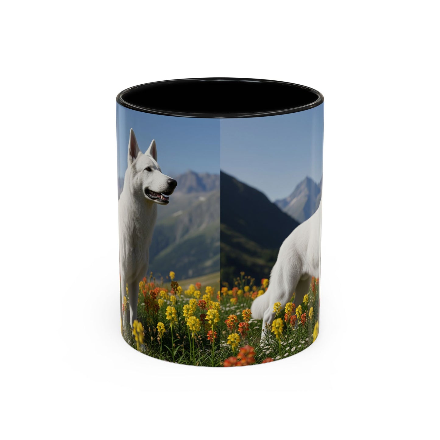 White Swiss Shepherd Dog Accent Coffee Mug - Perfect Gift for Dog Lovers