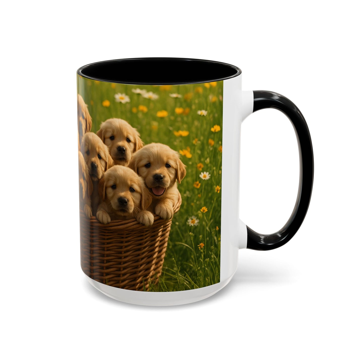 Golden Retriever puppies Accent Coffee Mug - Perfect Gift for Dog Lovers