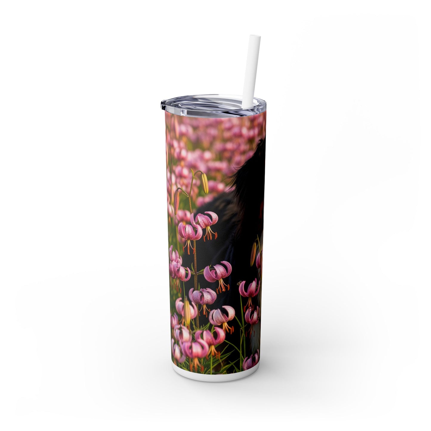 Bernese Mountain Dog Tumbler with Straw, 20oz