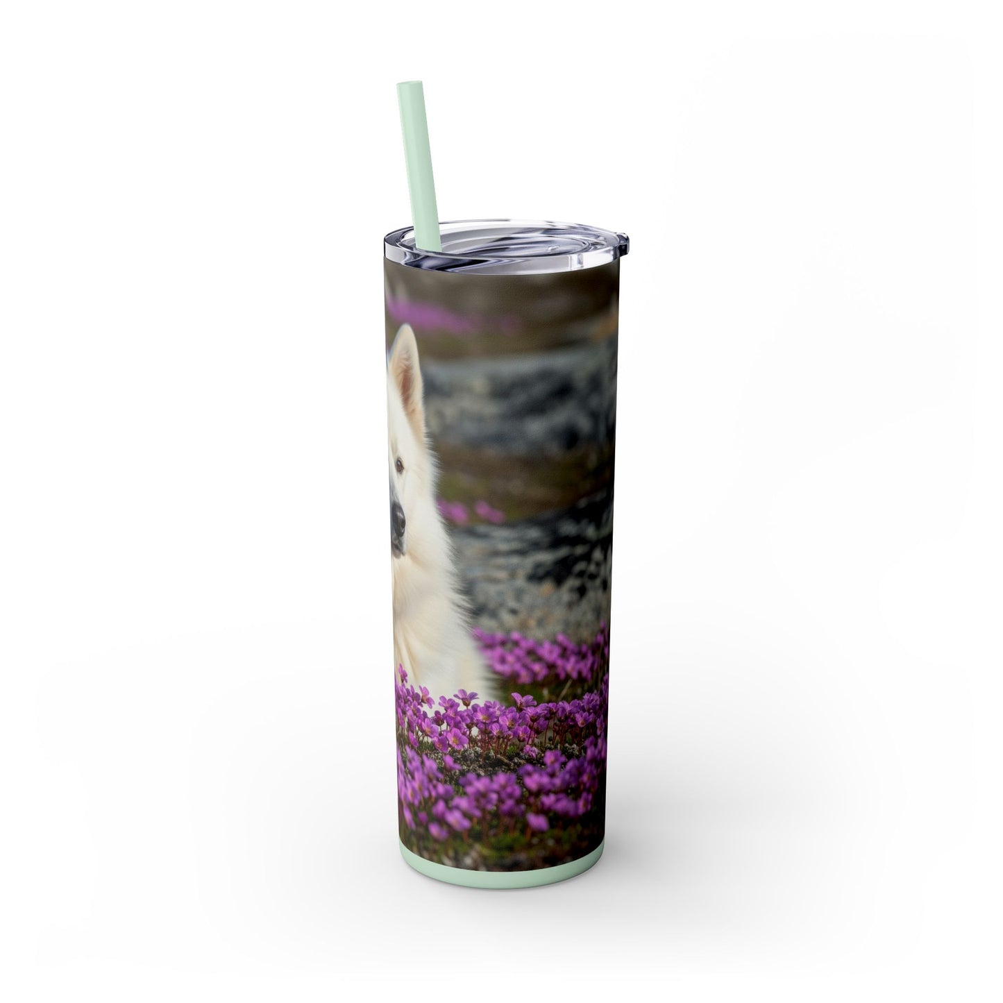 Canadian Eskimo Dog Tumbler with Straw, 20oz